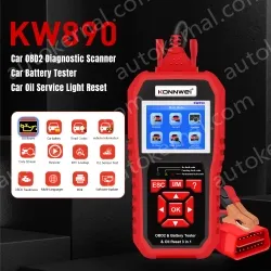 KW890 Automotive Fault Diagnosis Instrument Engine Fault Reading Fault Code Query Playback Function Testing Tools