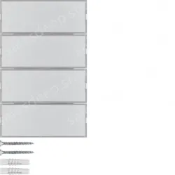 Push-button 4gang, lab. field, + RGB LED, internal temp. sensor, KNX - K.5, al.