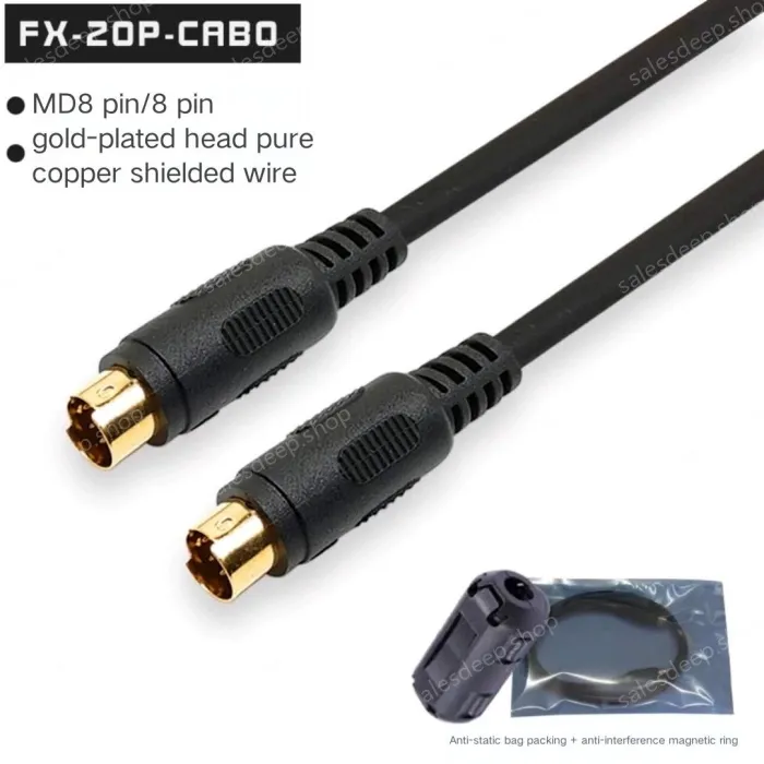 2m bag with anti-interference magnetic ring Mitsubishi handheld programmer and FX PLC cable