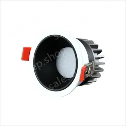 Downlight model: 7W black cup with 75mm opening 3000K Preh chip 98 graphics index + Zeford driver