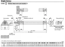 Built-in Speed Controller Type Double Acting, Single Rod CJ2Z Series ø10, ø16