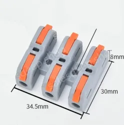 Quick terminal blocks-The SCH-3 can be fixed with three inlets and three outs