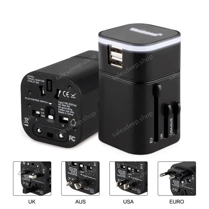 Gifts Hot sales travel adapter KRUSB-WLG3330B