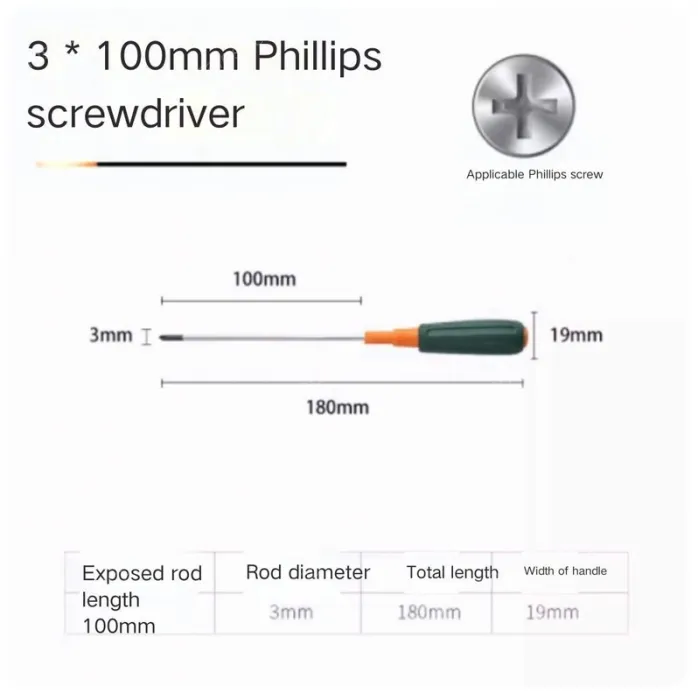 Phillips/flathead screwdriver 6*100